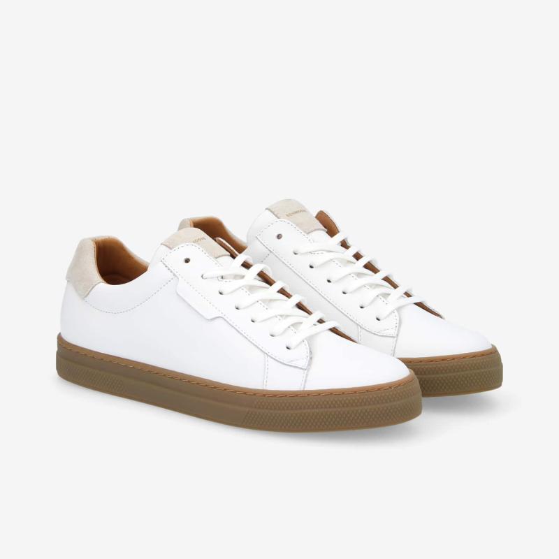 SPARK CLAY M - NAPPA/SUEDE -  BLANC/GREGE